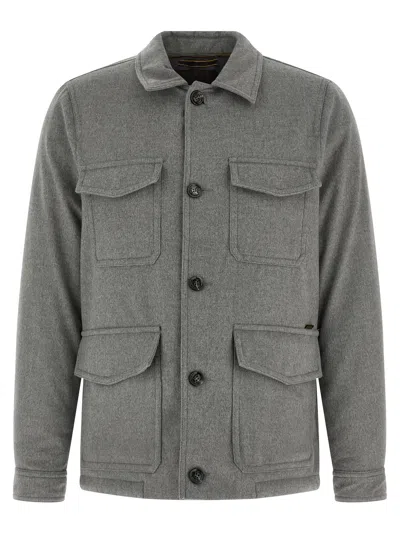 Moorer Wool And Cashmere Blend Jacket In Gray