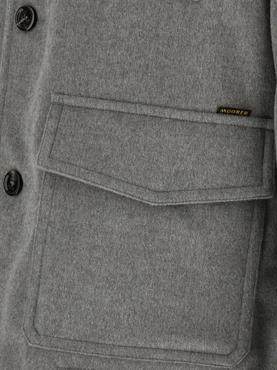 Moorer Wool And Cashmere Blend Jacket In Gray
