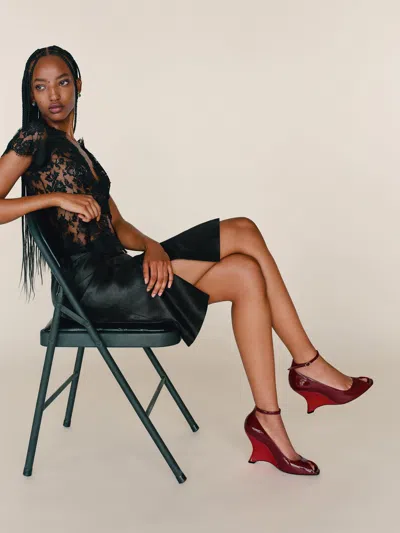 Reformation Cheri Wedge In Red