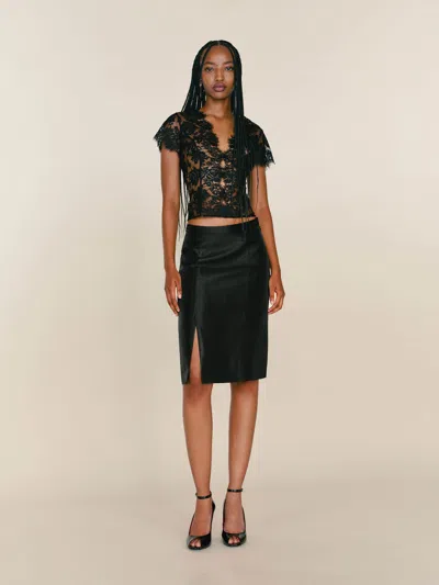 Reformation Cheri Wedge In Black