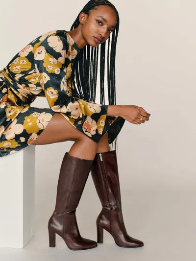 Reformation Aurelie Knee Boot In Brown
