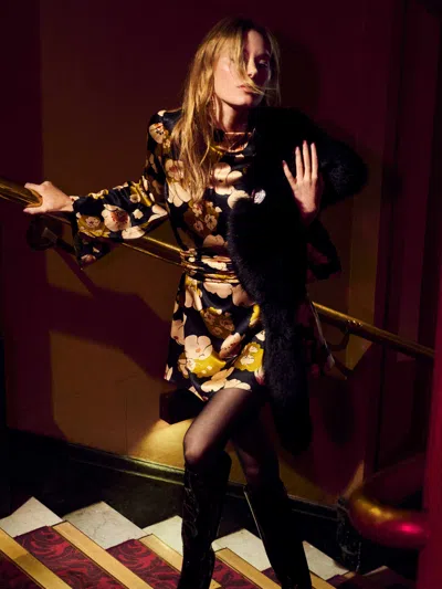 Reformation Astrid Silk Dress In Black