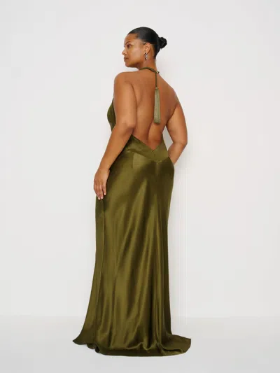 Reformation Bianca Silk Dress Es In Green