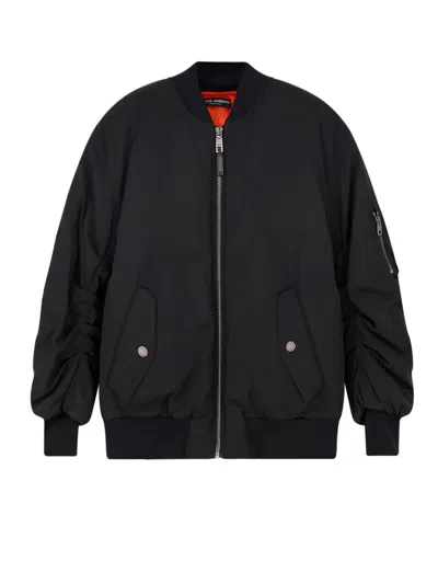 Dolce & Gabbana Stylish Short Jacket Featuring Multiple Pockets In Black