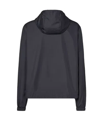 Fendi Midnight Blue Polyester Reversible Windbreaker In Blue