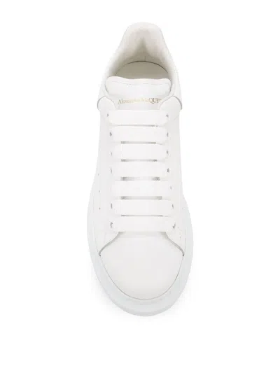 Alexander Mcqueen Women Leather Upper And Rubber Sole Sneaker In White