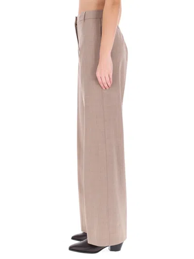 Fabiana Filippi High-waisted Wide-leg Trousers With Tailored Fit In Pink
