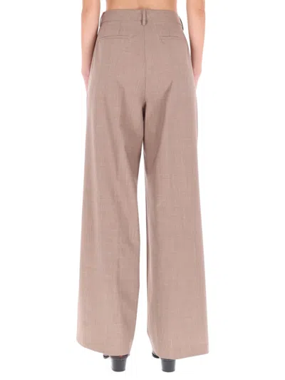 Fabiana Filippi High-waisted Wide-leg Trousers With Tailored Fit In Pink