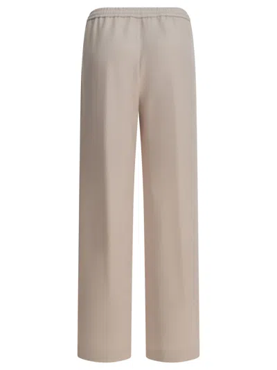 Herno Pants With Elasticized Waist Trousers Beige In Neutral