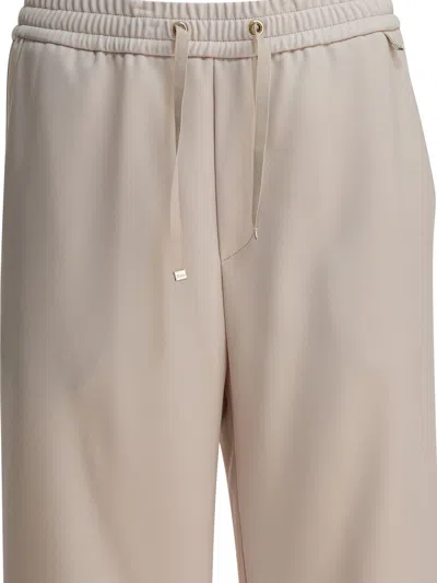 Herno Pants With Elasticized Waist Trousers Beige In Neutral