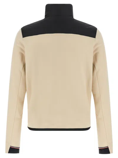 Moncler High Collar Long Sleeve Quilted Jacket In Neutral