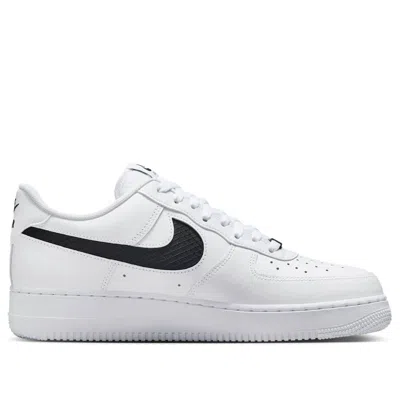Nike Air Force 1 Low Nylon Swoosh 'white Black' In Multi