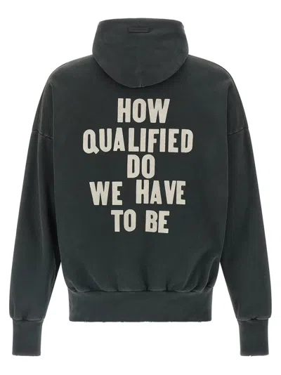 Fear Of God Qualified Printed Cotton-jersey Hoodie In Black