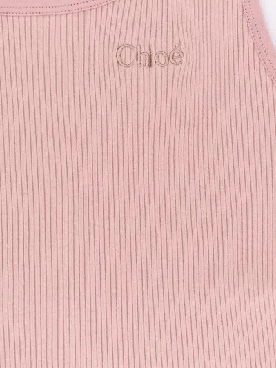 Chloé Logo Embroidered Tank Top In Multi