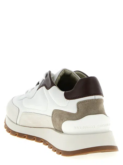 Brunello Cucinelli Runners Sneakers Multicolor In Neutral
