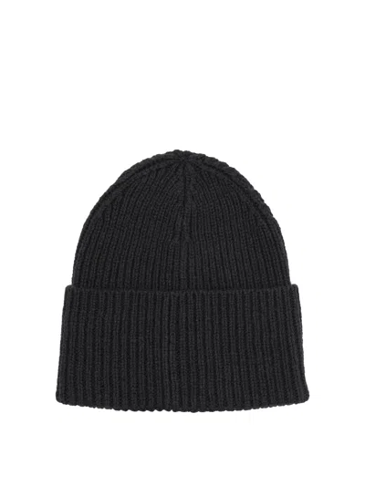 Sacai Carhartt Wip Wool Blend Knit Beanie Hat In Black