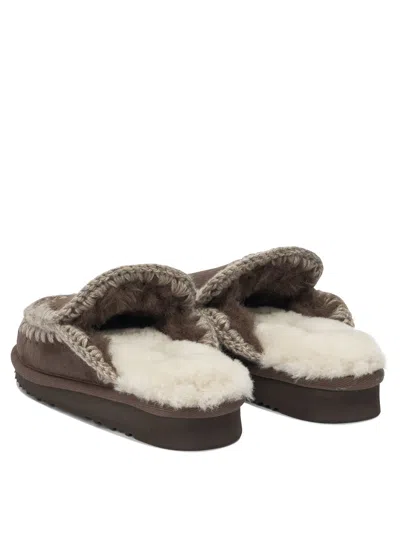 Mou Sandals Brown In Animal Print