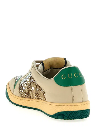 Gucci Screener Sneakers Multicolor In Animal Print