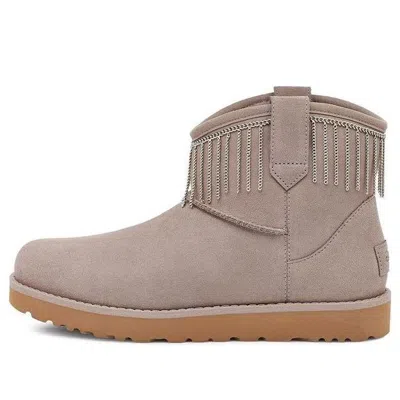 Ugg (wmns)  Classic Mini Fringe 'grey' In Gray