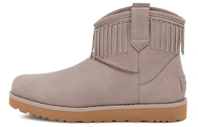 Ugg (wmns)  Classic Mini Fringe 'grey' In Gray