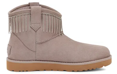 Ugg (wmns)  Classic Mini Fringe 'grey' In Gray