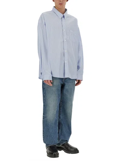 Givenchy Men Shirt With Pocket In Blue