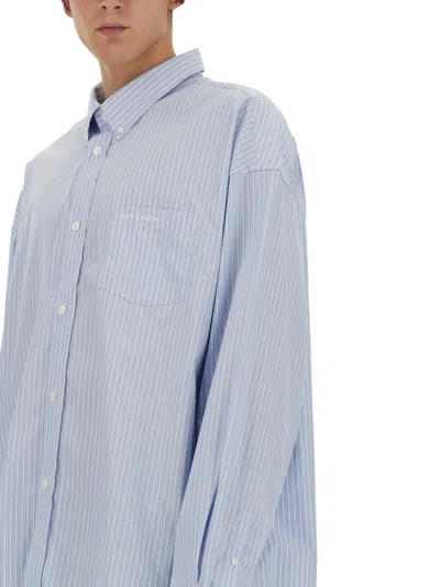 Givenchy Men Shirt With Pocket In Blue