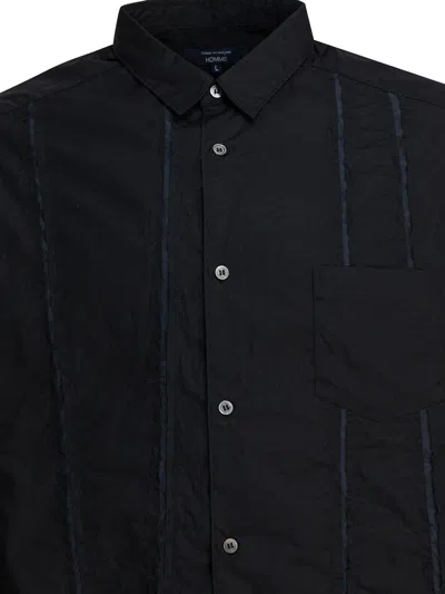 Comme Des Garçons Homme Deux Button-down Long Sleeve Shirt Featuring Pocket In Black