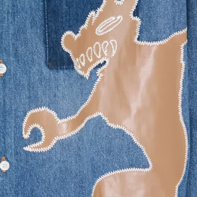 Marni Long Sleeve Shirt Contrast Collar In Blue