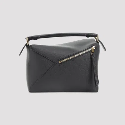 Loewe Structured Geometric Handbag In Smooth Calfskin Leather In Orange