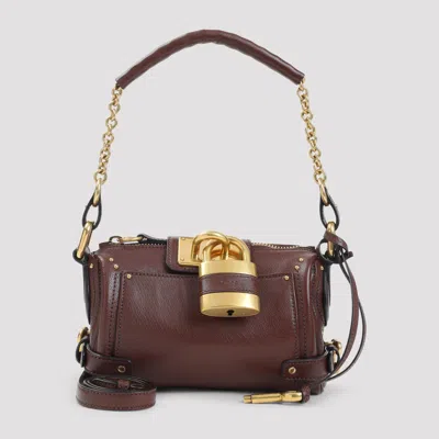 Chloé Crafty Brown Small Paddington Chain Bag In Metallic