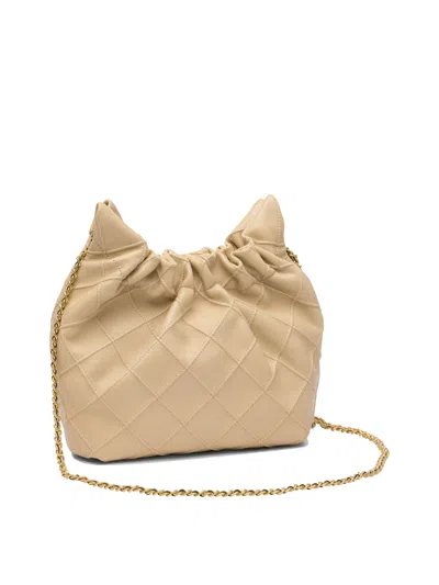 Tory Burch Mini Hobo Fleming In Nappa Color Vanilla