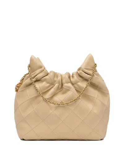 Tory Burch Mini Hobo Fleming In Nappa Color Vanilla