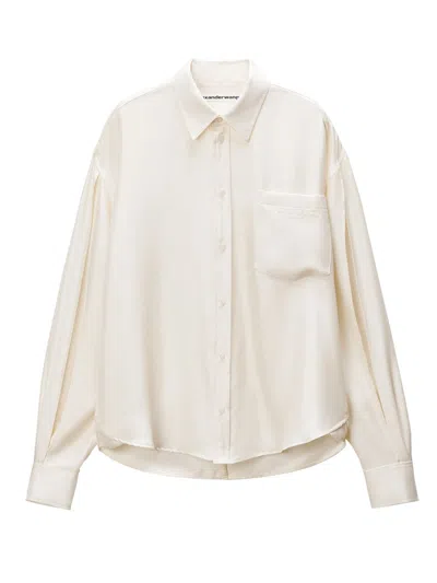 Alexander Wang Women Silk Shirt In Neutral