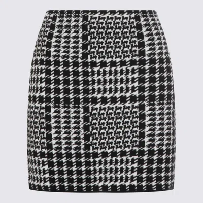 Twinset Black And White Viscose Skirt In Multi
