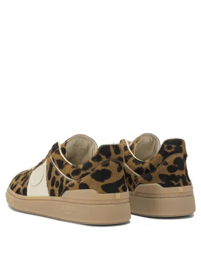 Valentino Garavani Upvillage Leopard Calf Hair Sneakers In Animal Print