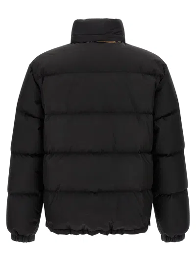 Burberry Men Snowdown Down Jacket With Checked Profile In Black