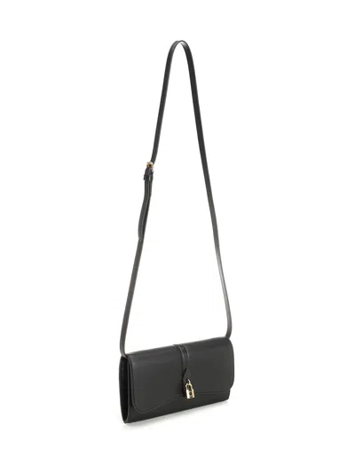 Stella Mccartney Stella Ryder Wallet With Strap Embossed Grainy Eco Alter Mat - Murraya + Vegea Crossbody Bags Black In Black