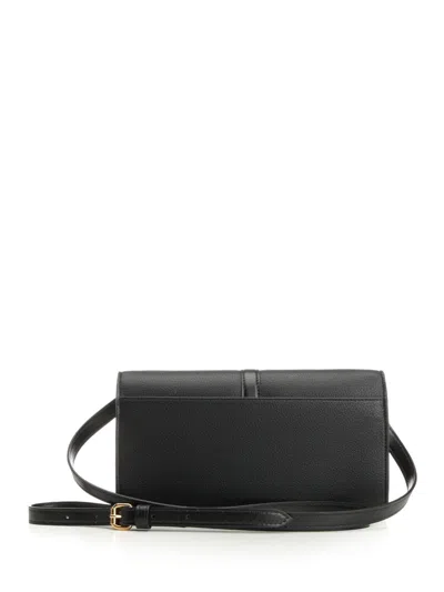 Stella Mccartney Stella Ryder Wallet With Strap Embossed Grainy Eco Alter Mat - Murraya + Vegea Crossbody Bags Black In Black