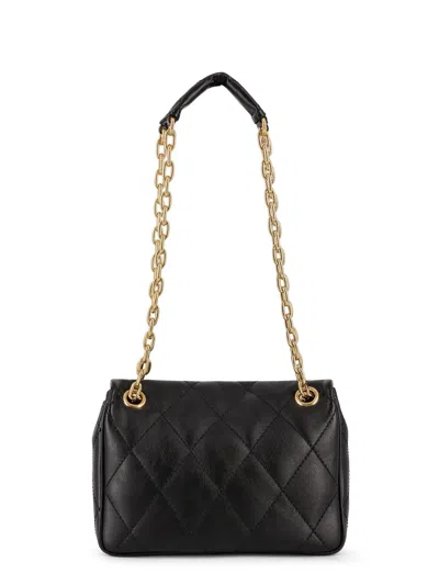 Burberry Women Strand Quilted Leather Crossbody Bag In Black