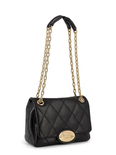 Burberry Women Strand Quilted Leather Crossbody Bag In Black