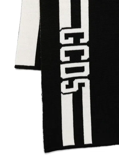 Gcds Striped Cotton Scarf In Multi