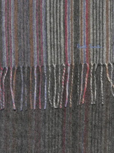 Paul Smith Striped Scarf In Multi