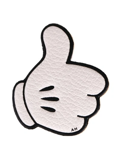 ANYA HINDMARCH 'Mickey Thumbs Up' sticker GOATSKIN100%