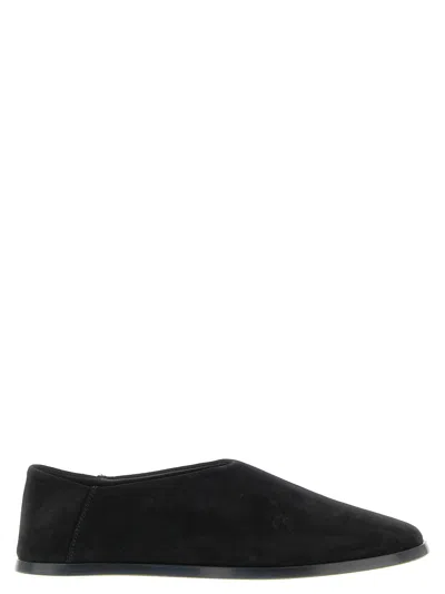 Fear Of God Suede Slip On Flat Shoes Brown In Animal Print