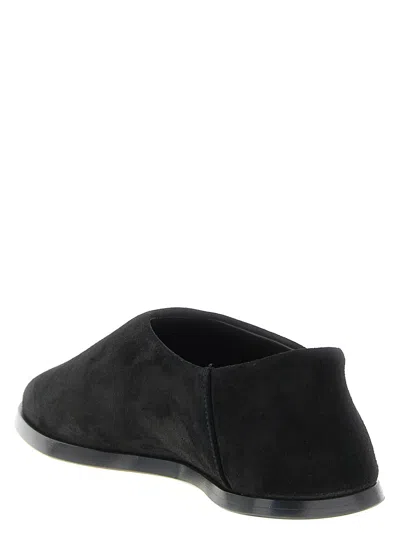 Fear Of God Suede Slip On Flat Shoes Brown In Animal Print