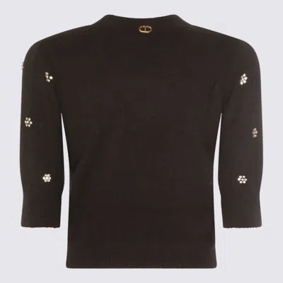 Twinset Sweaters Blacks And Greys In Brown