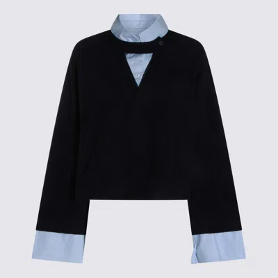 Aya Muse Sweaters Blue And Green In Blue