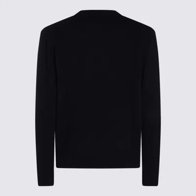 Seven Gauge Dark Blue Wool Knitwear In Blue