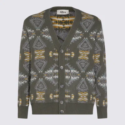Altea Patterned Buttoned Cardigan In Gray